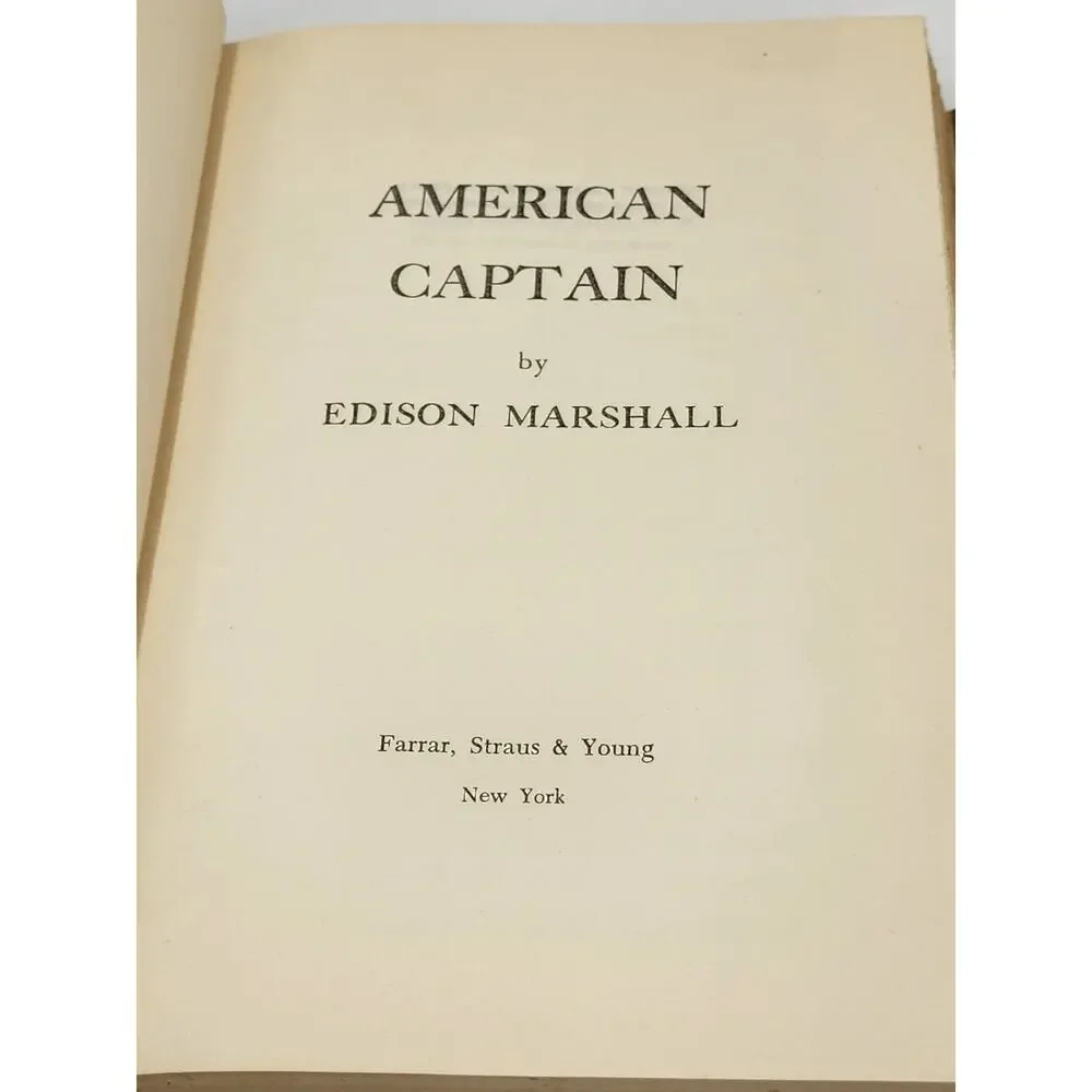 American Captain By Edison Marshall Historical Adventure Seafaring Vintage 1954